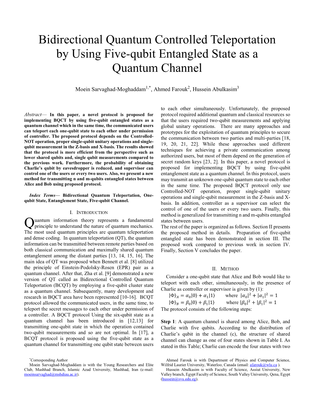 Bidirectional Quantum Controlled Teleportation by Using Five-Qubit Entangled State As a Quantum Channel