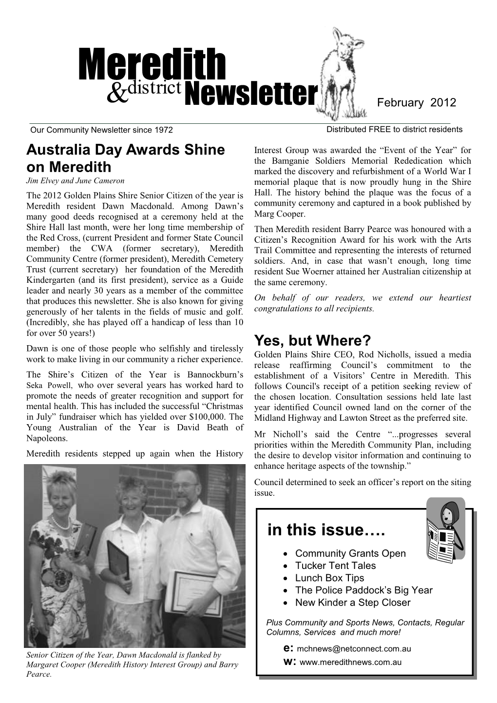 Newsletter February 2012