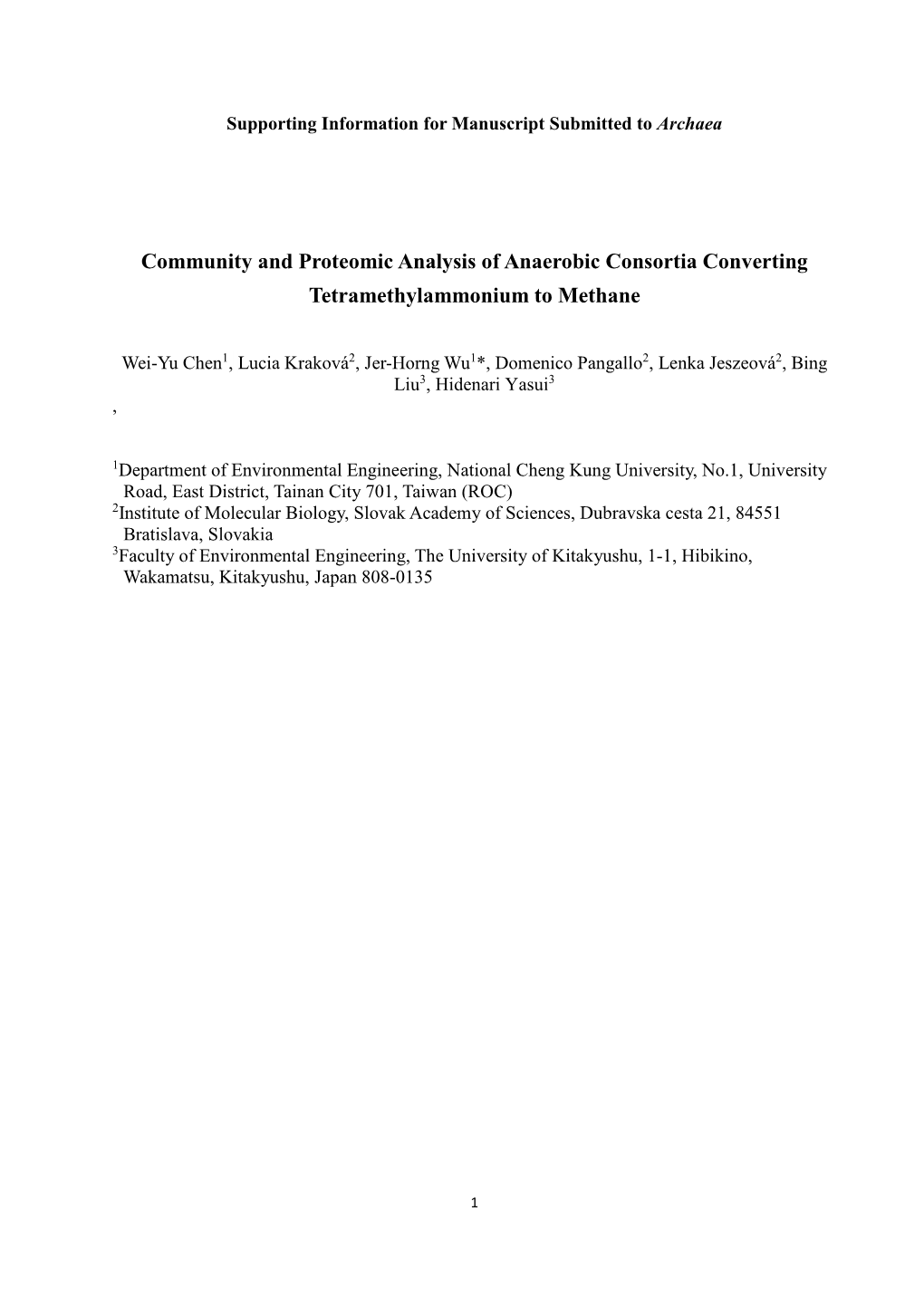 Community and Proteomic Analysis of Anaerobic Consortia Converting Tetramethylammonium to Methane