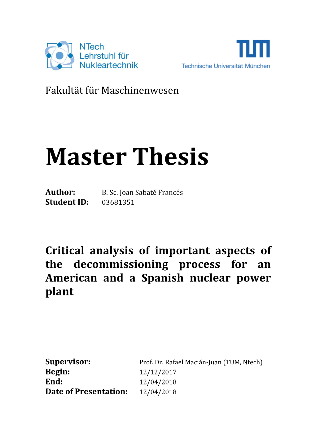 Master Thesis