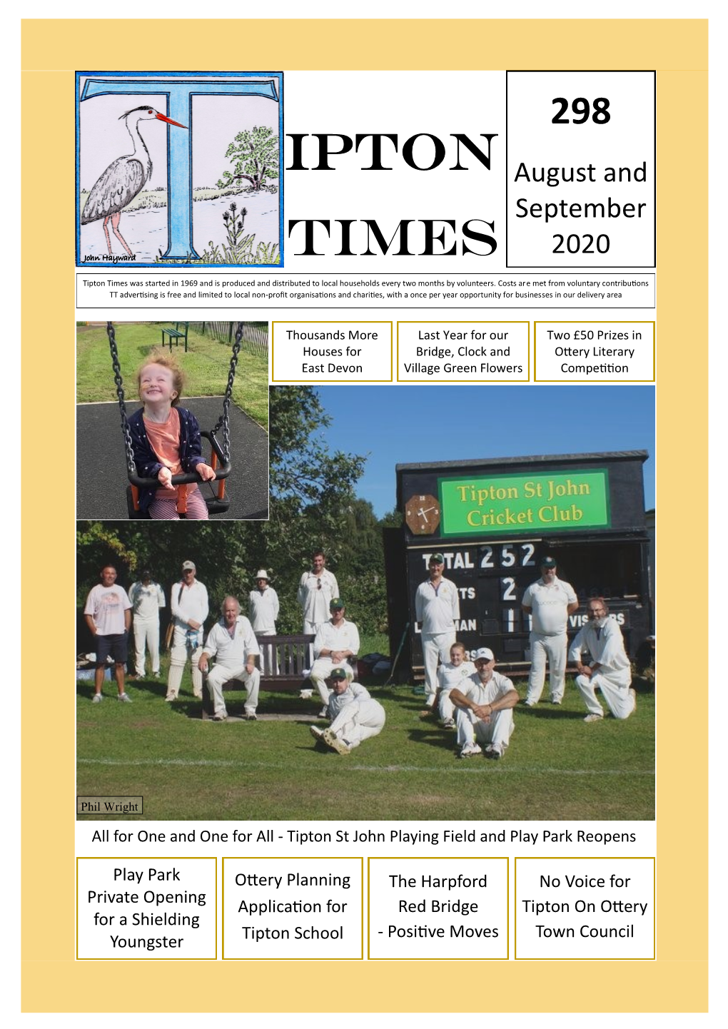 Tipton Times Was Started in 1969 and Is Produced and Distributed to Local Households Every Two Months by Volunteers