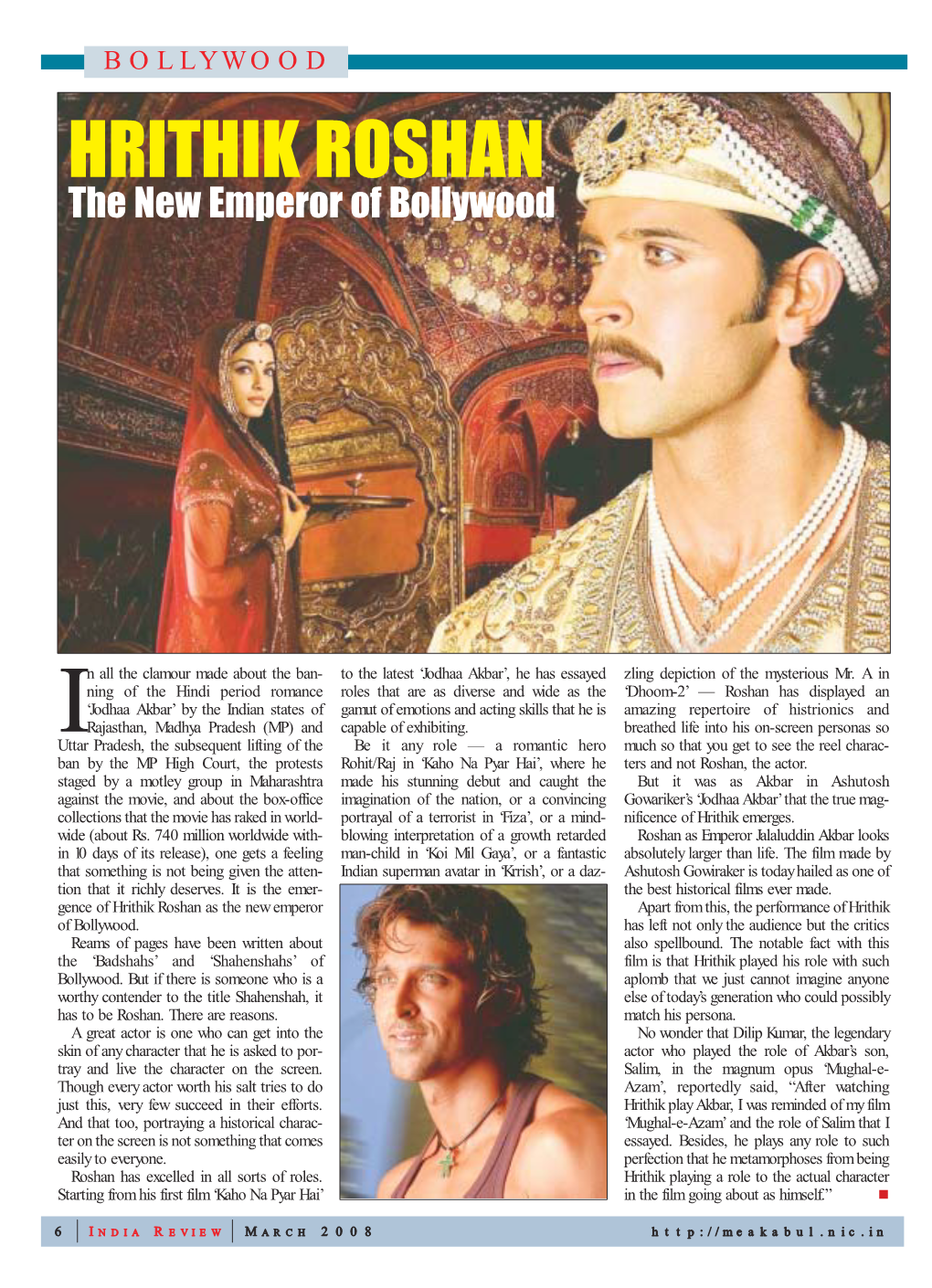 HRITHIK ROSHAN the New Emperor of Bollywood