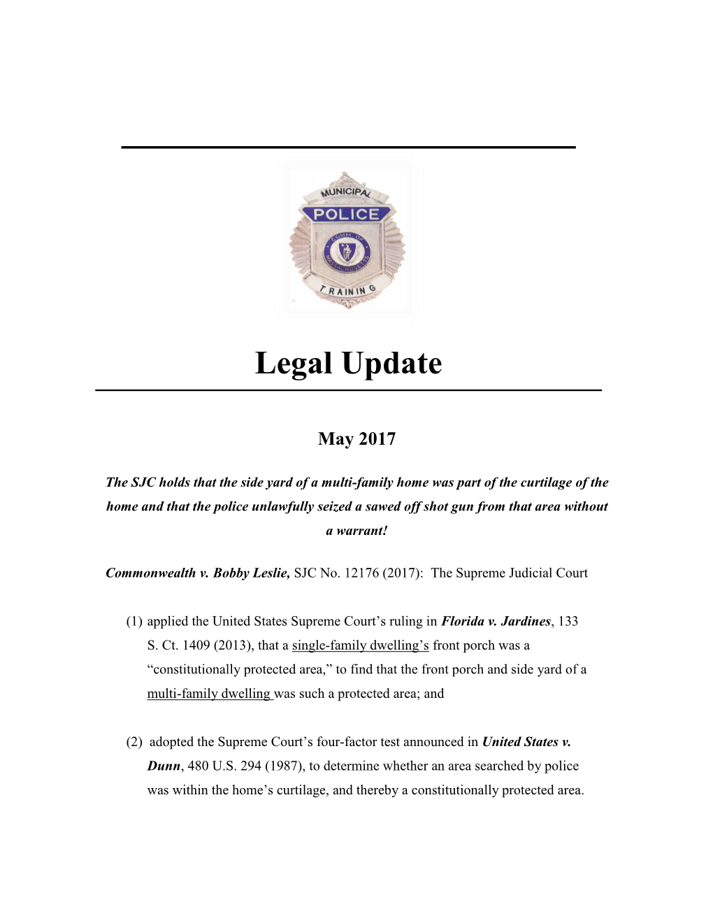 Legal Update