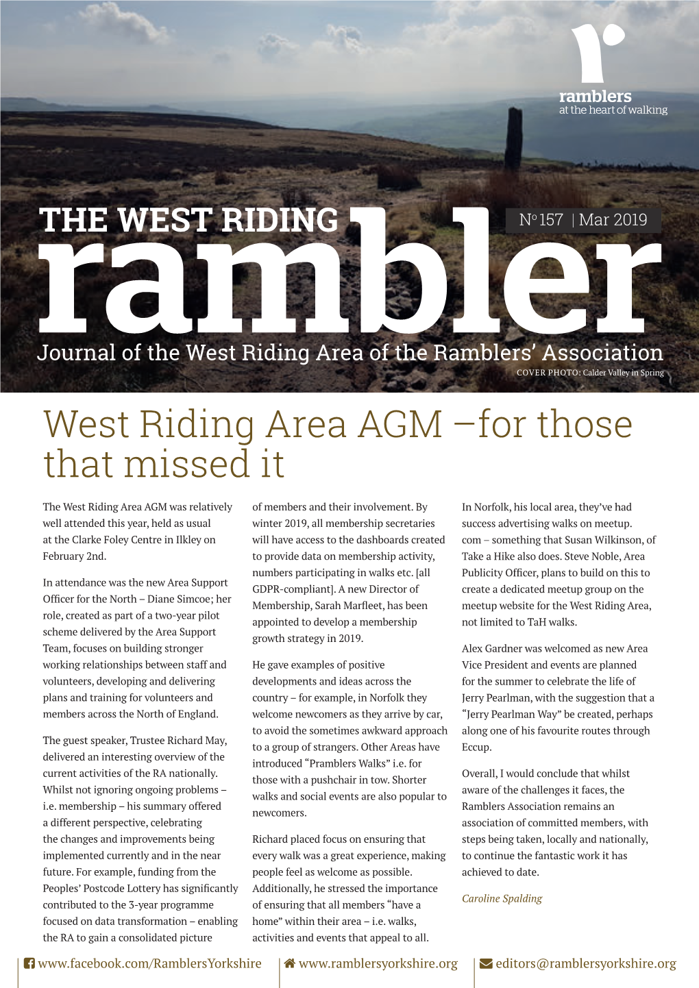 West Riding Area AGM –For Those That Missed It