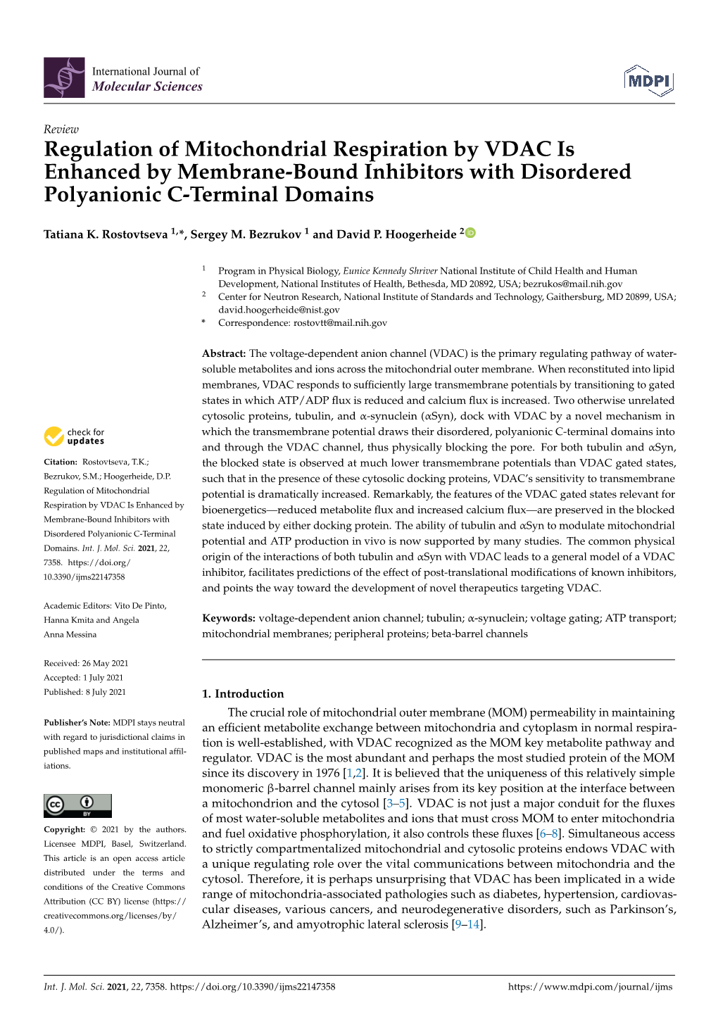 Regulation of Mitochondrial Respiration by VDAC Is Enhanced by Membrane-Bound Inhibitors with Disordered Polyanionic C-Terminal Domains