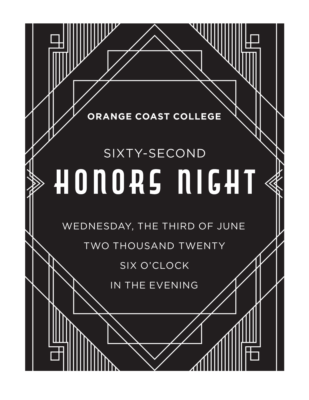 Honors Night Wednesday, the Third of June