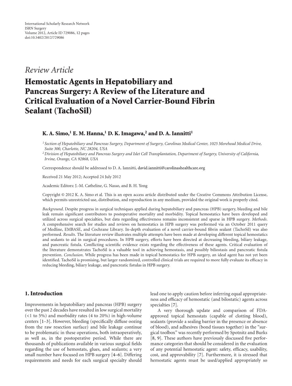 Hemostatic Agents in Hepatobiliary and Pancreas Surgery: a Review of the Literature and Critical Evaluation of a Novel Carrier-Bound Fibrin Sealant (Tachosil)