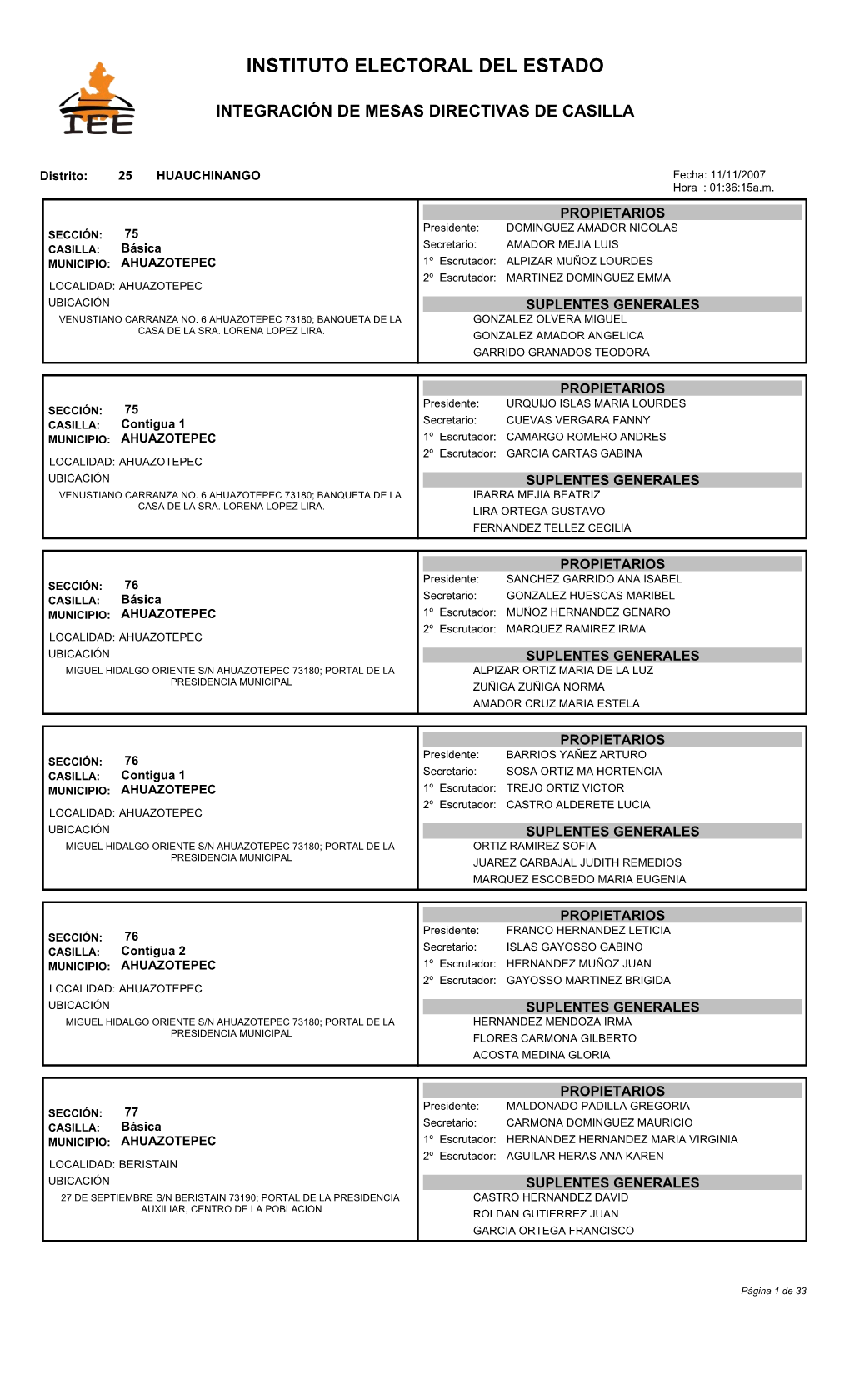 Instituto Electoral Del Estado