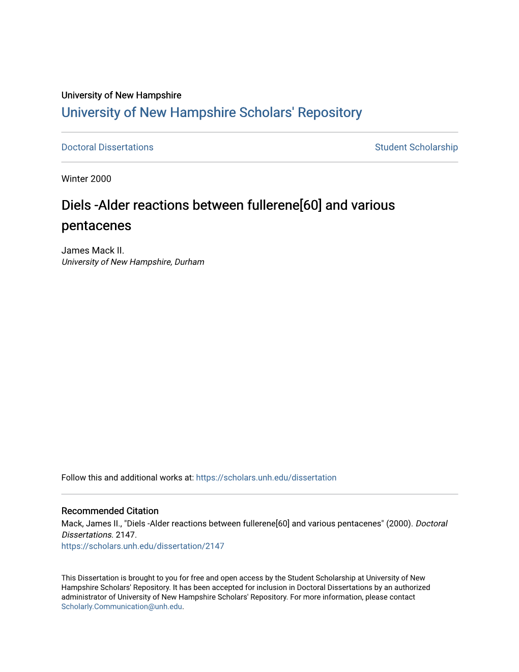 Diels -Alder Reactions Between Fullerene[60] and Various Pentacenes