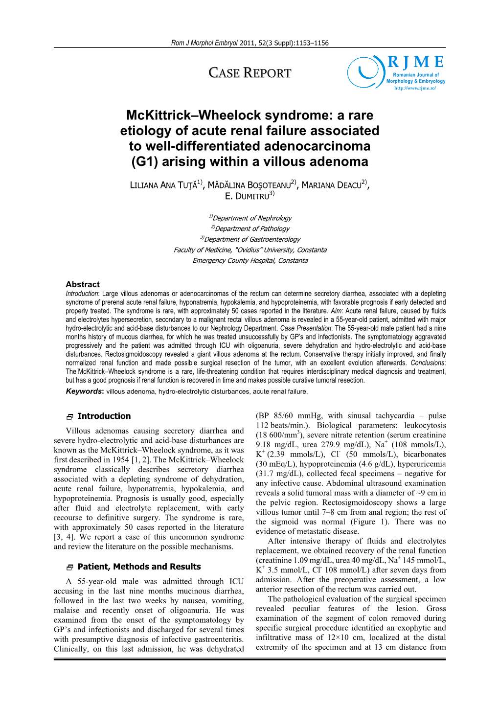 Download PDF Mckittrick-Wheelock Syndrome: a Rare Etiology of Acute