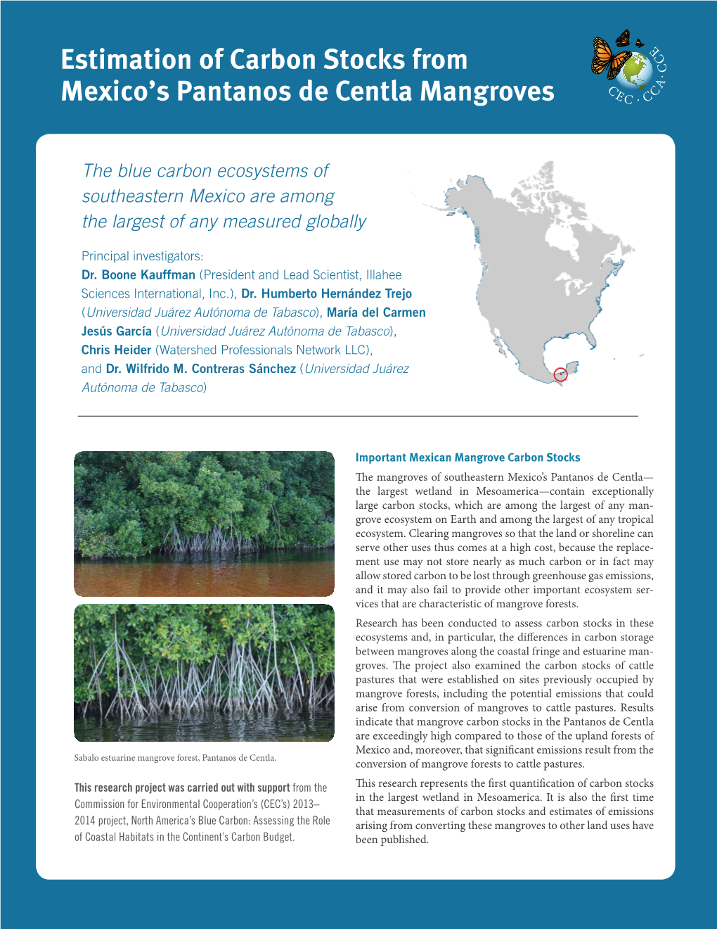 Estimation of Carbon Stocks from Mexico's Pantanos De Centla