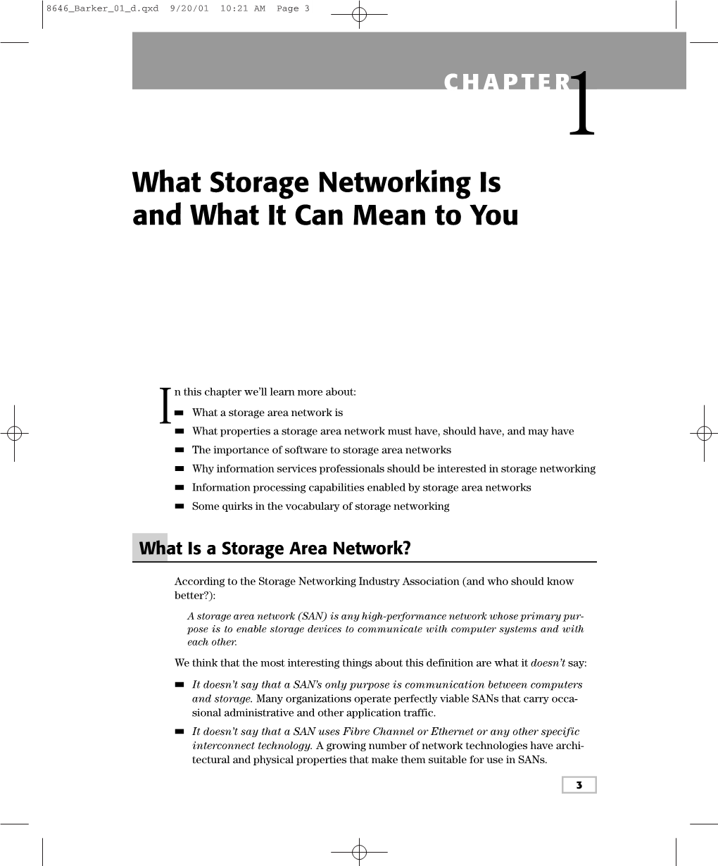 What Is a Storage Area Network?