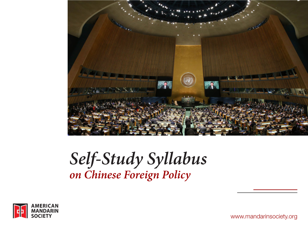 Self-Study Syllabus on Chinese Foreign Policy