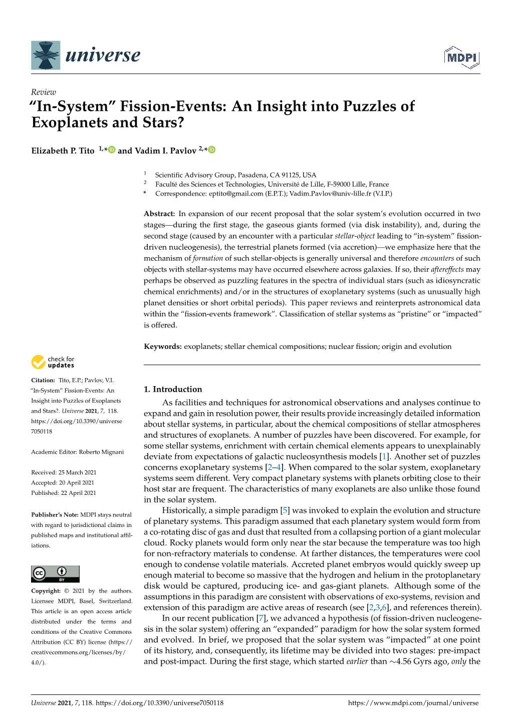 In-System'' Fission-Events: an Insight Into Puzzles of Exoplanets and Stars?