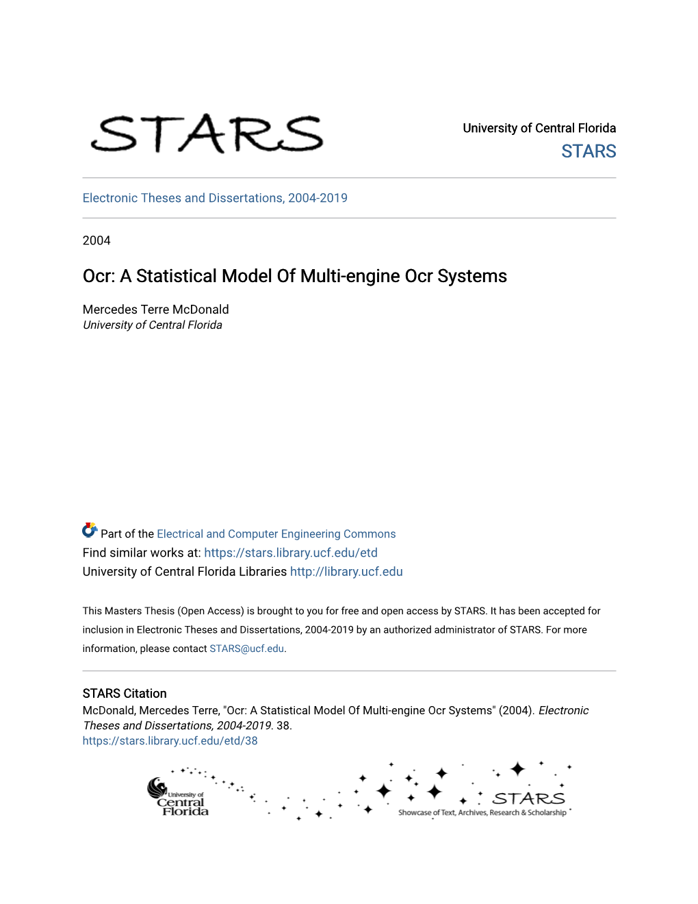 Ocr: a Statistical Model of Multi-Engine Ocr Systems