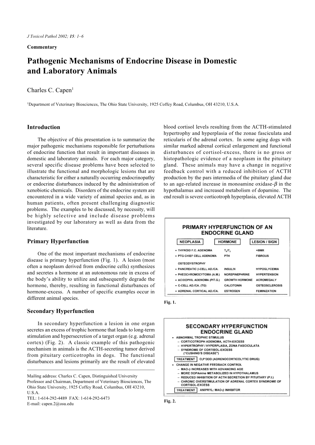 Pathogenic Mechanisms of Endocrine Disease in Domestic and Laboratory Animals