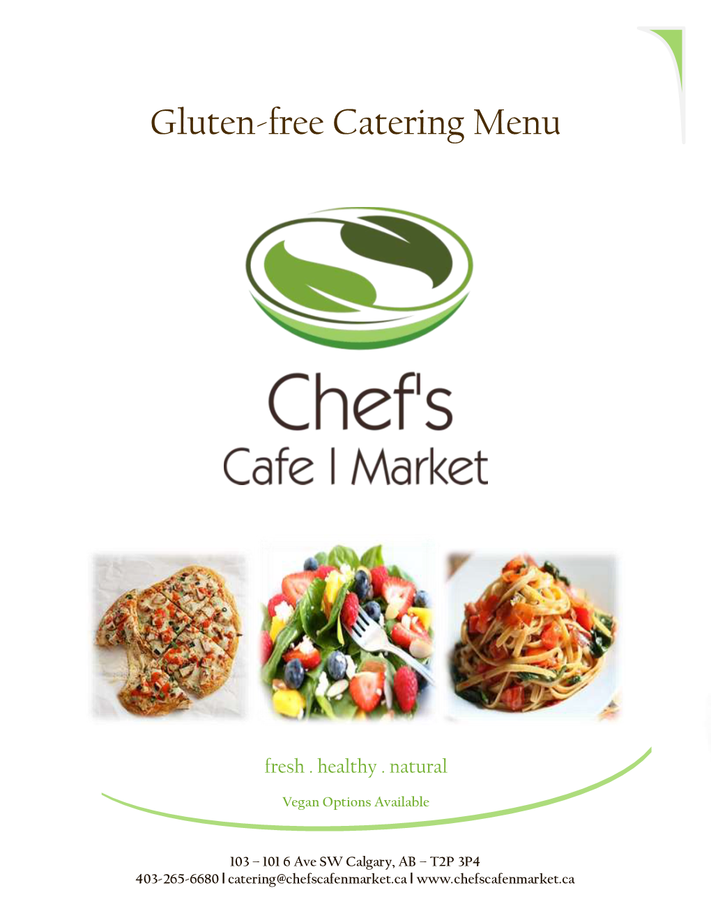 Gluten-Free Catering Menu