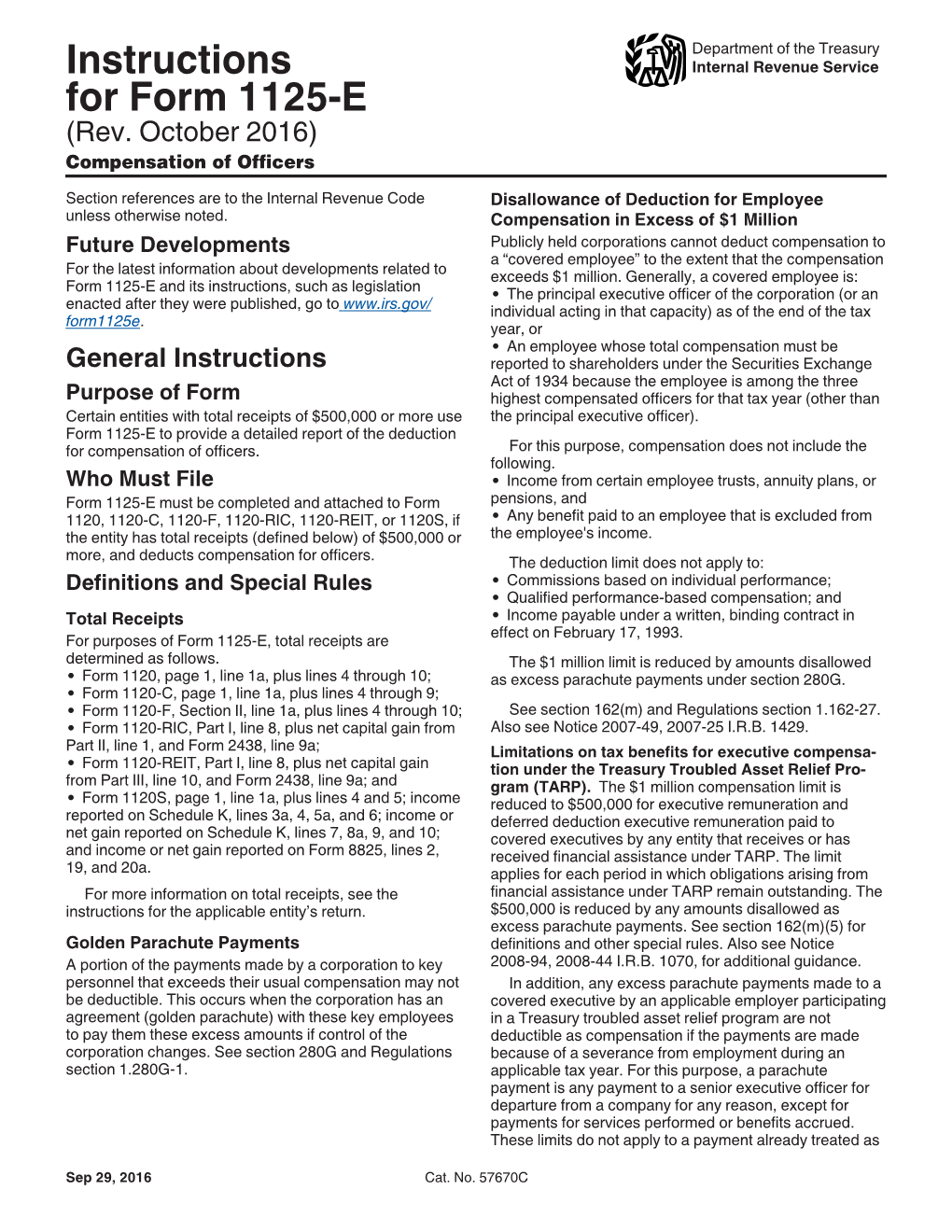 Instructions for Form 1125-E (Rev. October 2016)