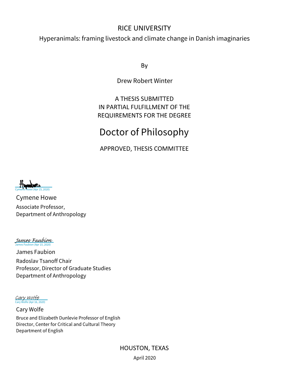 Doctor of Philosophy