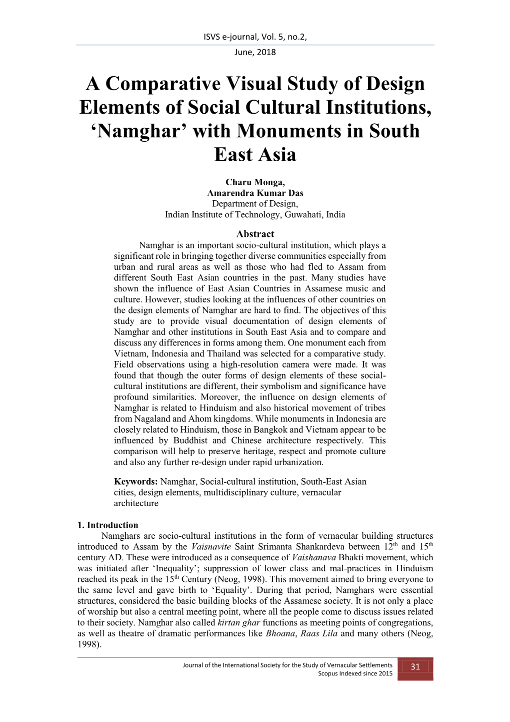 Namghar’ with Monuments in South East Asia