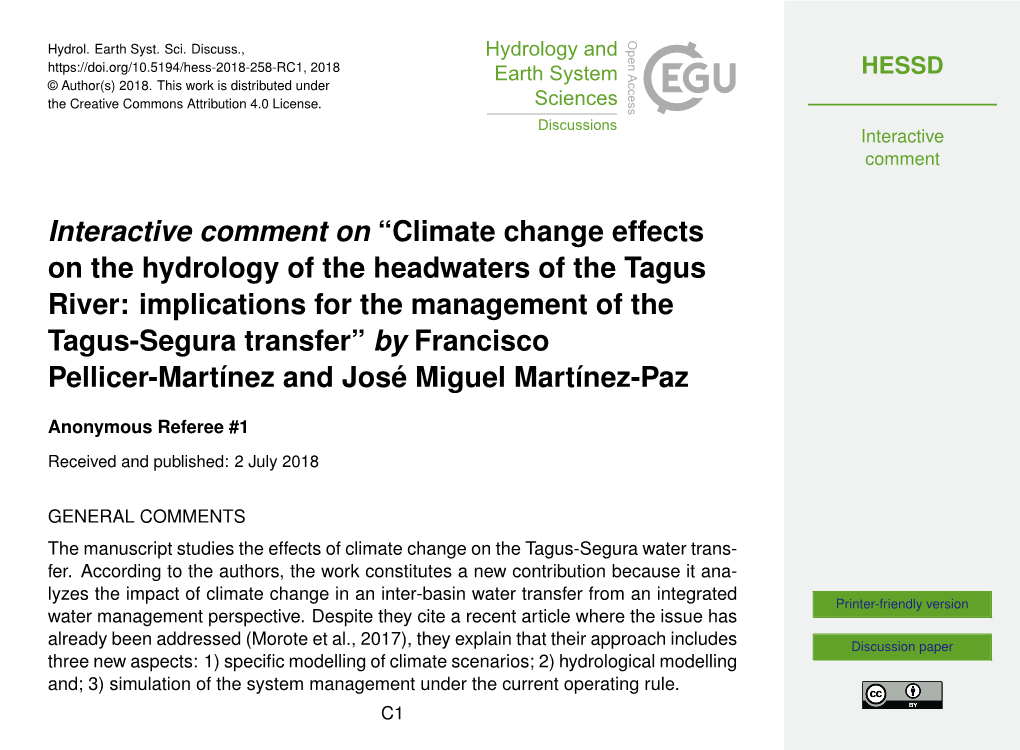 Climate Change Effects on the Hydrology of The