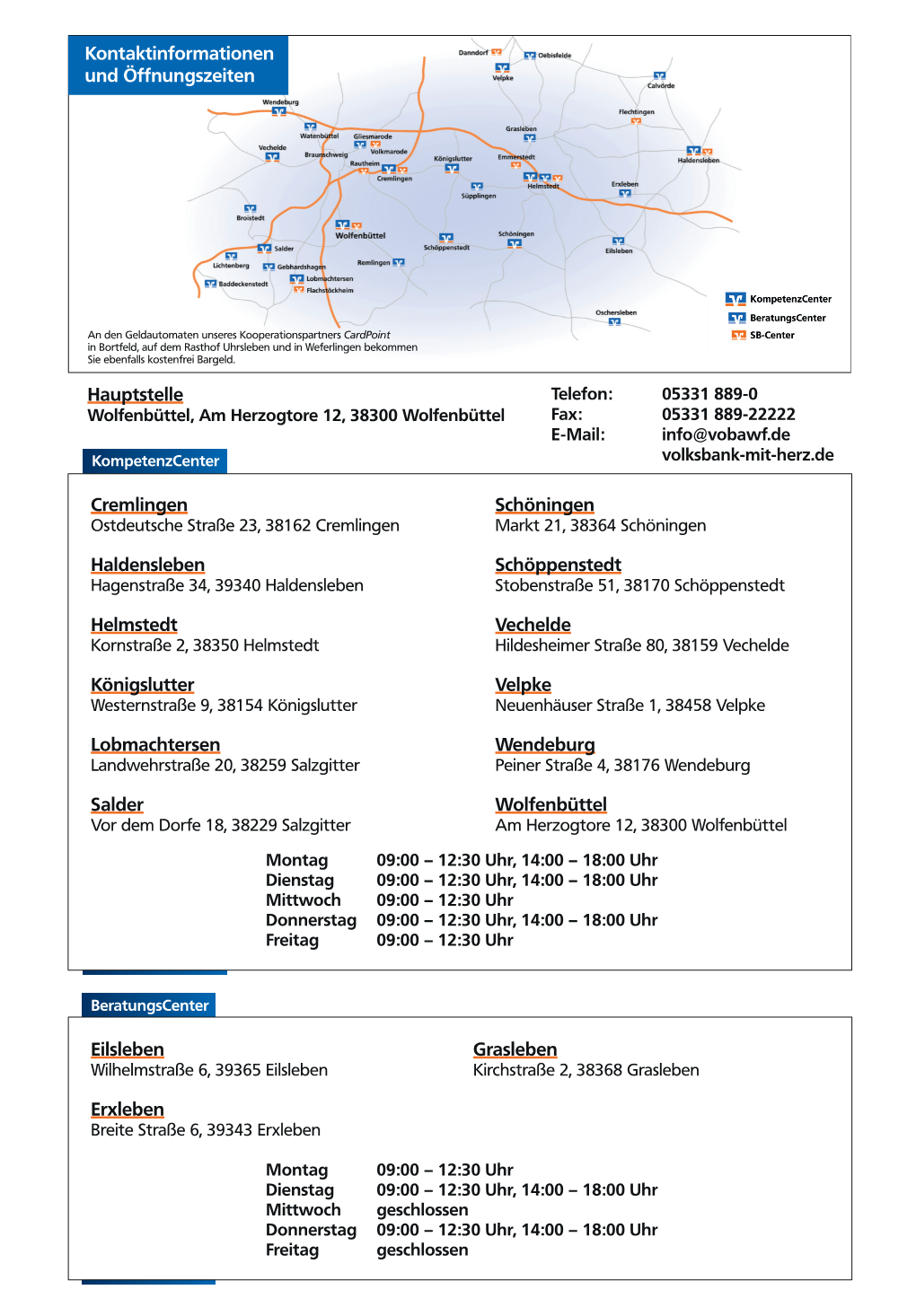 Cremlingen Haldensleben Helmstedt Königslutter Lobmachtersen Salder