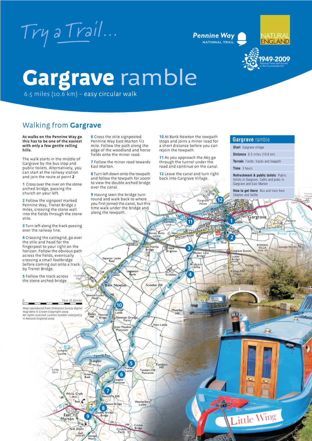 Gargrave Ramble 6.5 Miles (10.6 Km) – Easy Circular Walk