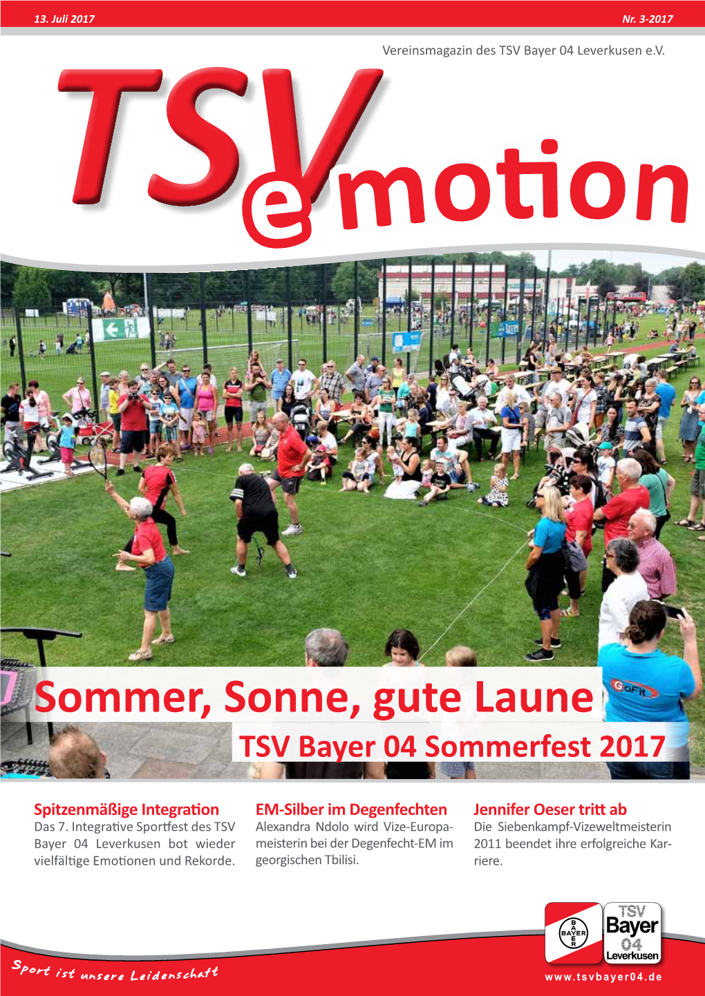 Sommer, Sonne, Gute Laune TSV Bayer 04 Sommerfest 2017