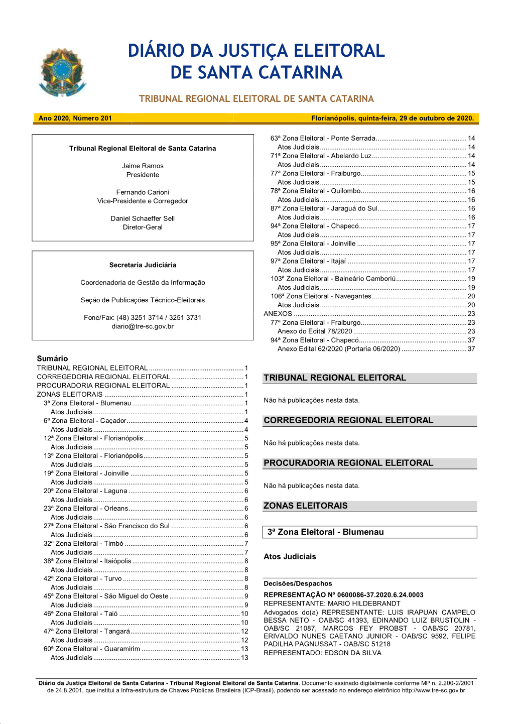 Diário Da Justiça Eletrônico Do TER- SP, Data 20/03/2017) Atos Judiciais E Ainda