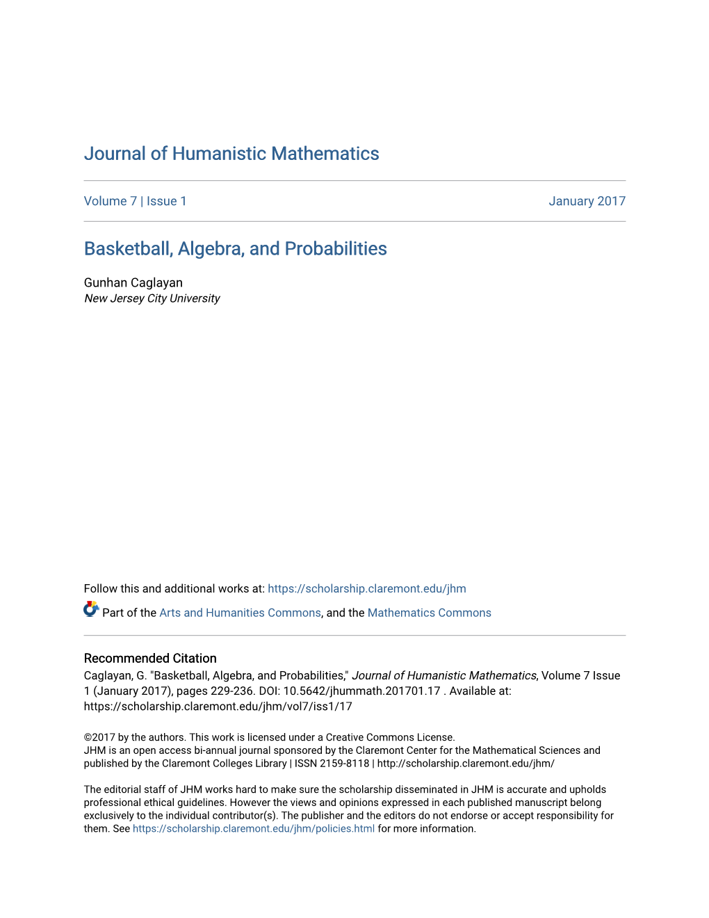 Basketball, Algebra, and Probabilities