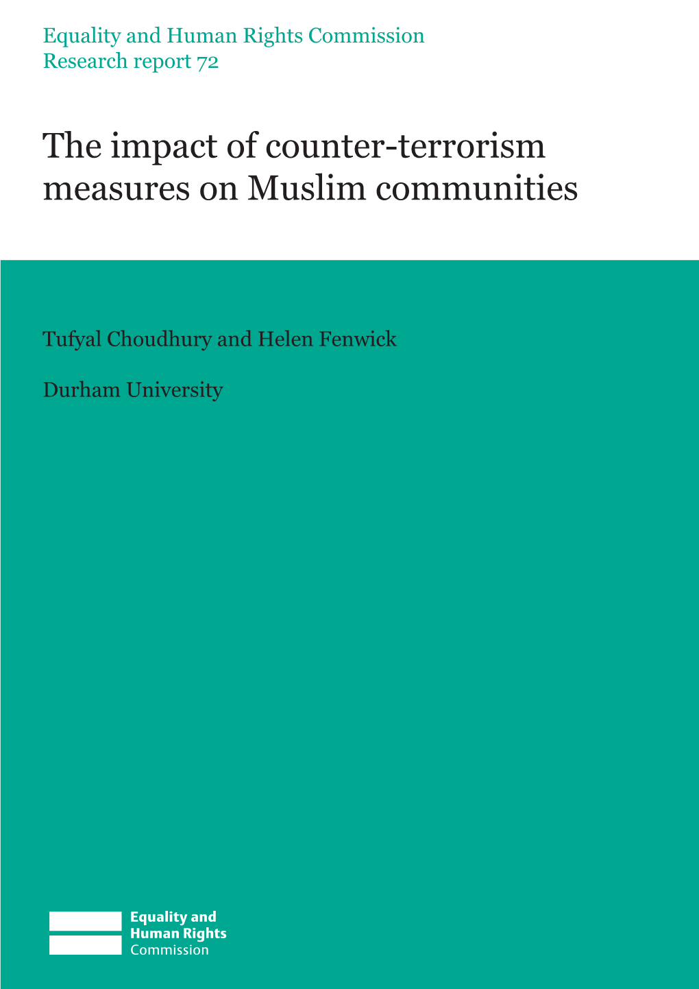 The Impact of Counter-Terrorism Measures on Muslim Communities