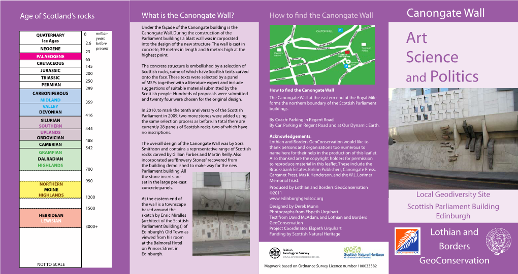 Leaflet Canongate Wall