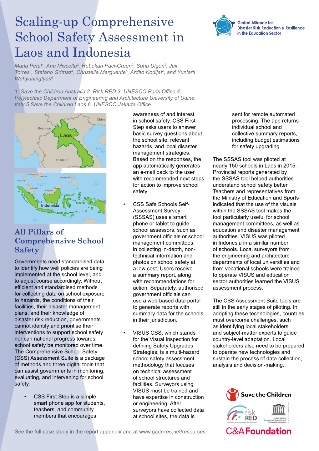 Scaling-Up Comprehensive School Safety Assessment in Laos And