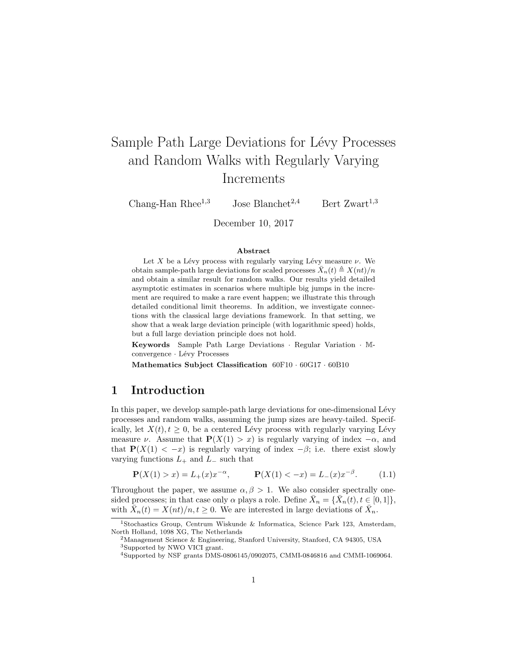 Sample Path Large Deviations for Lévy Processes and Random