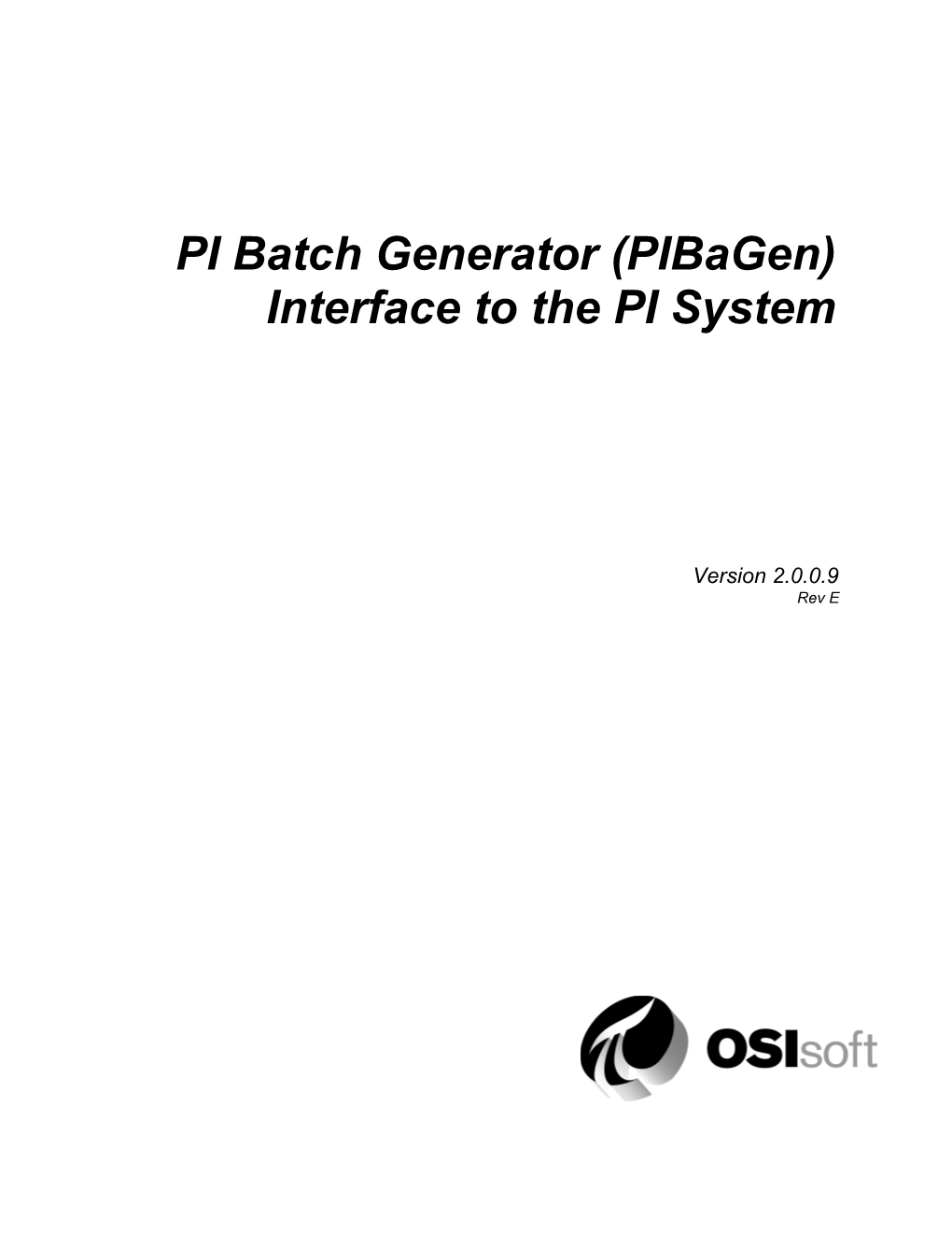 Pibagen Interface Manual