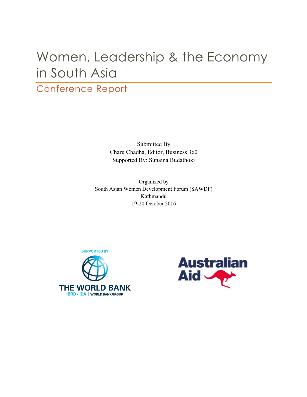 Women, Leadership & the Economy in South Asia