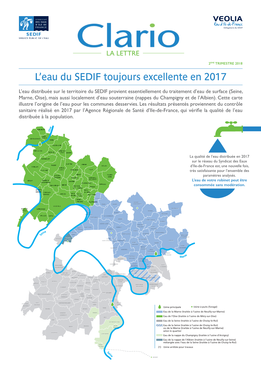 L'eau Du SEDIF Toujours Excellente En 2017