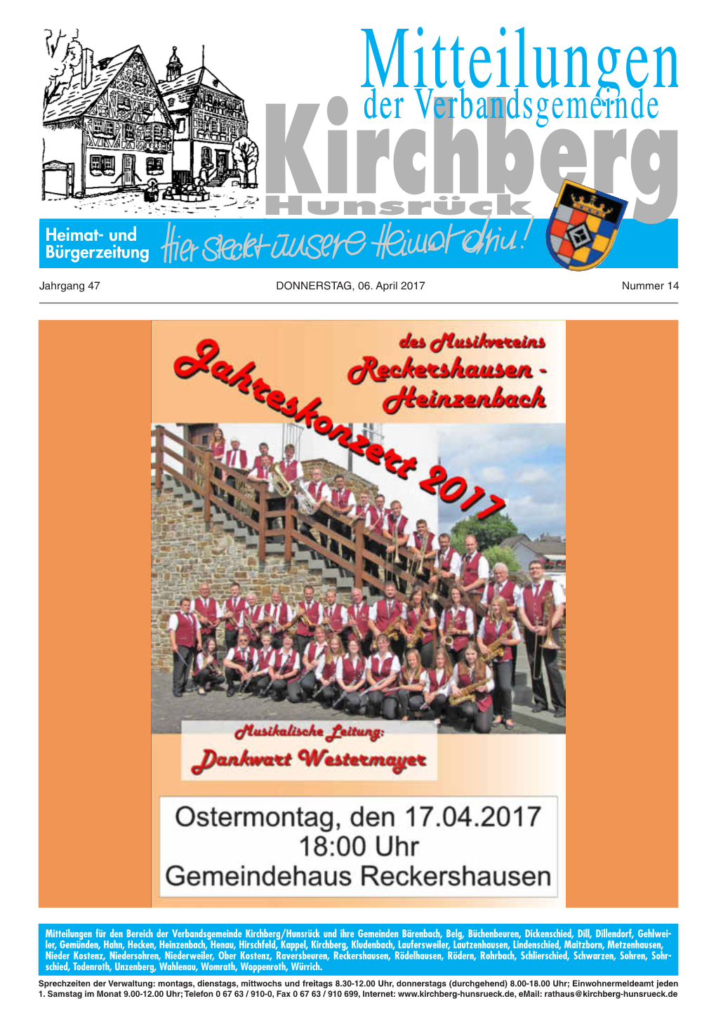 Jahrgang 47 DONNERSTAG, 06. April 2017 Nummer 14