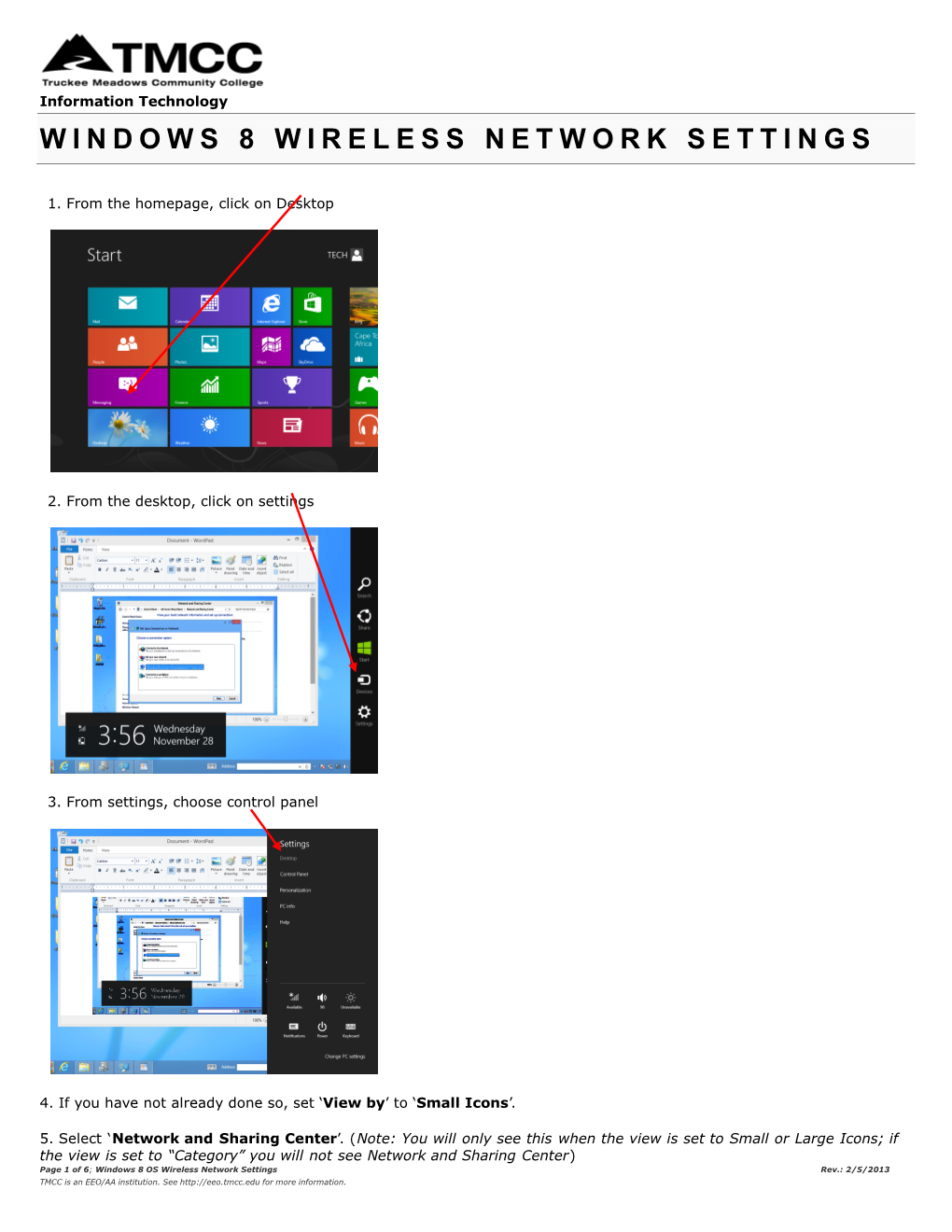 Windows 8 Wireless Network Settings