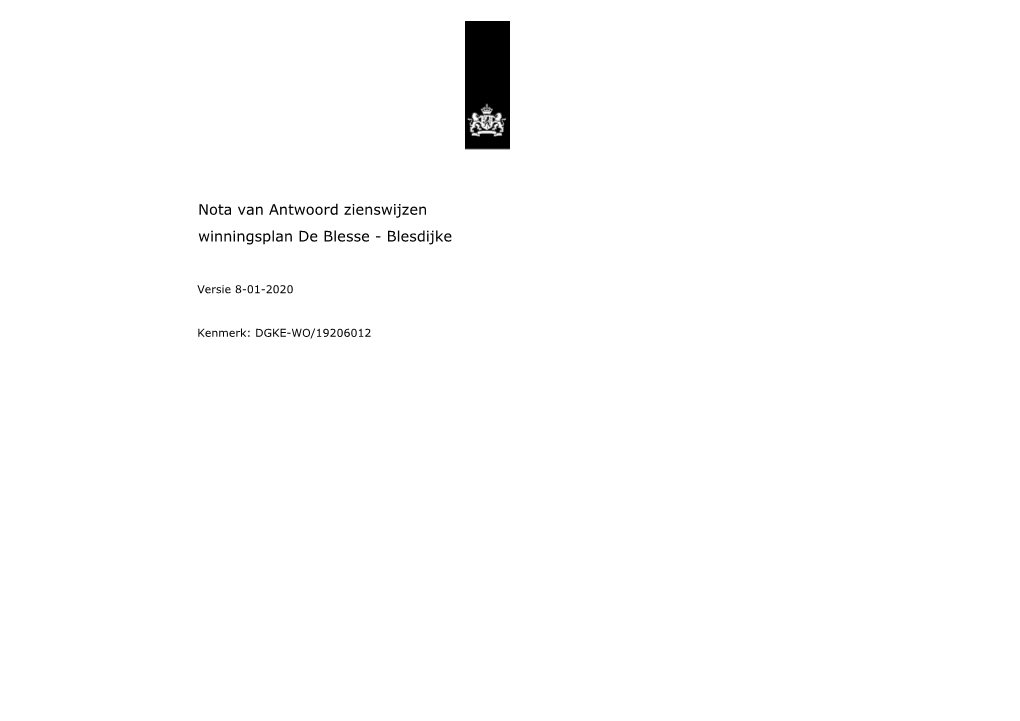 200108 Nota Van Antwoord Instemmingsbesluit WP De Blesse