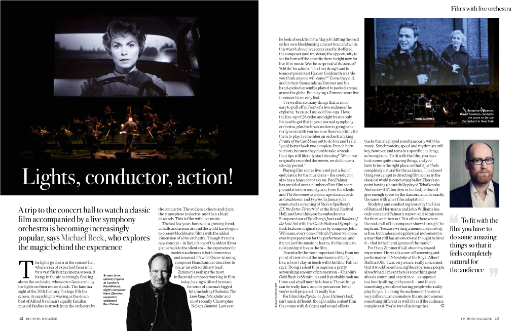 BBC MUSIC MAGAZINE BBC MUSIC MAGAZINE 43 Films with Live Orchestra