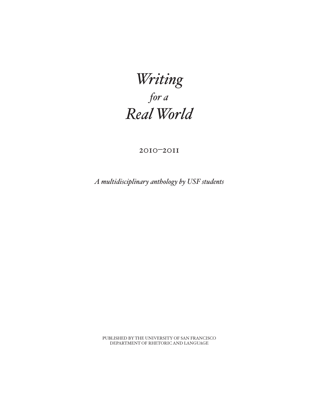 Writing Real World