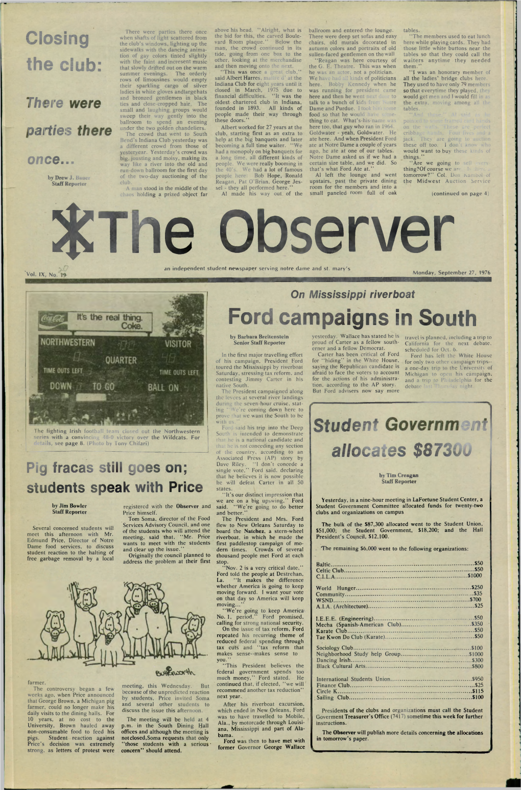 Ford Campaigns in South