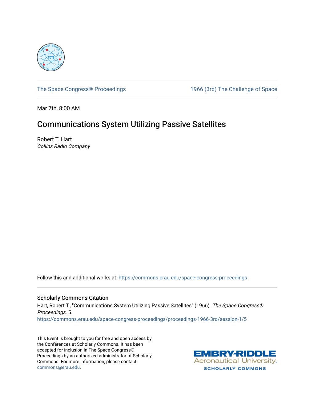 Communications System Utilizing Passive Satellites