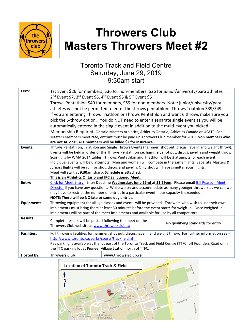 Throwers Club Masters Throwers Meet #2