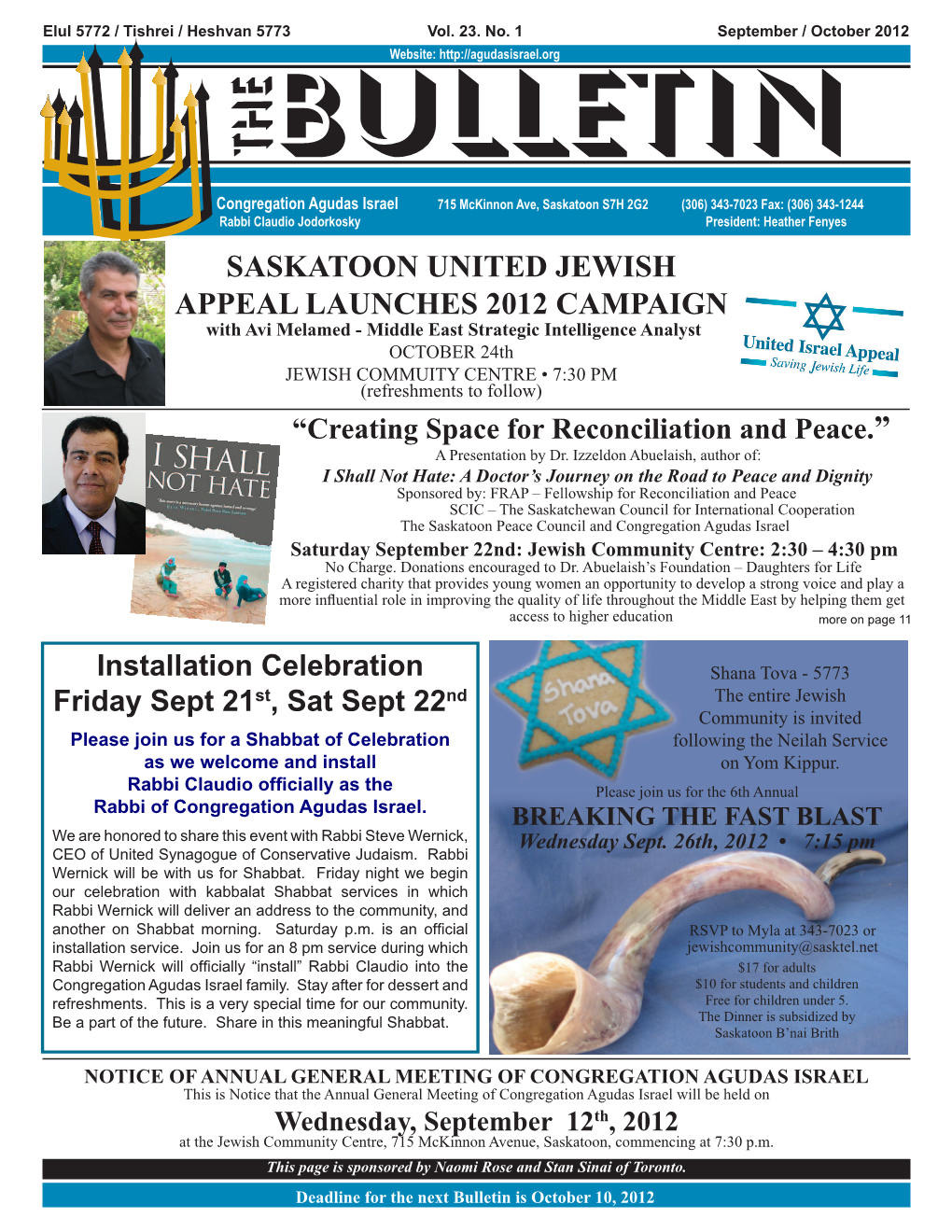 Bulletin – Sept. / Oct. 2012