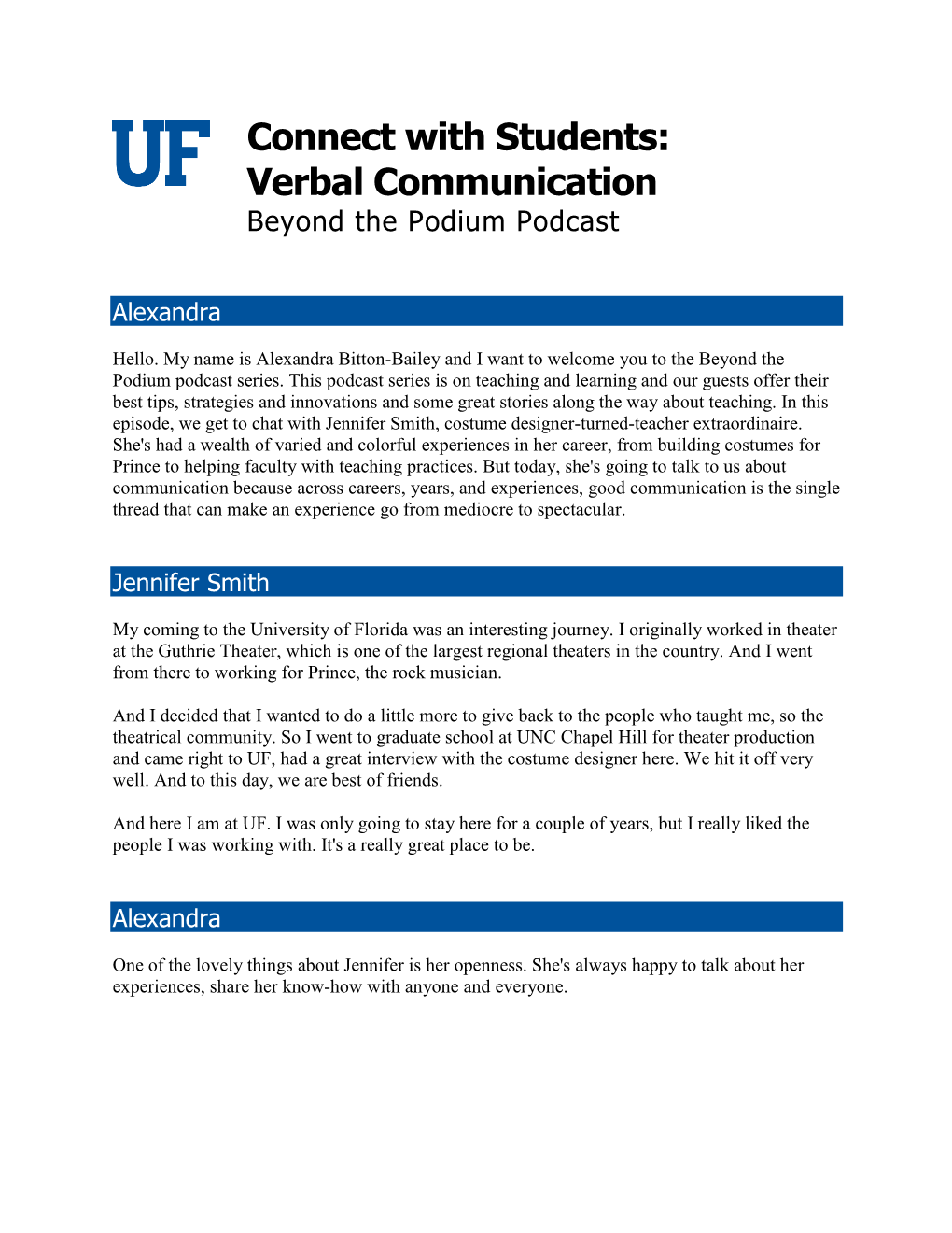 Connect with Students: Verbal Communication Transcript.Pdf