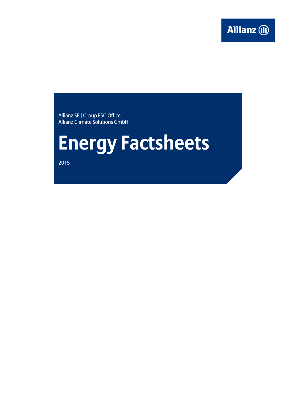 Allianz Energy Factsheets