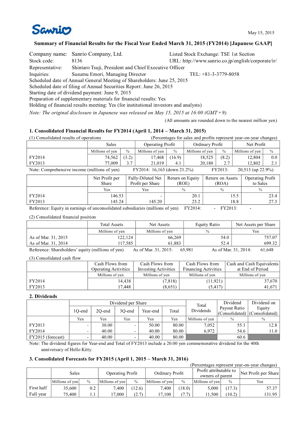 Sanrio Company, Ltd