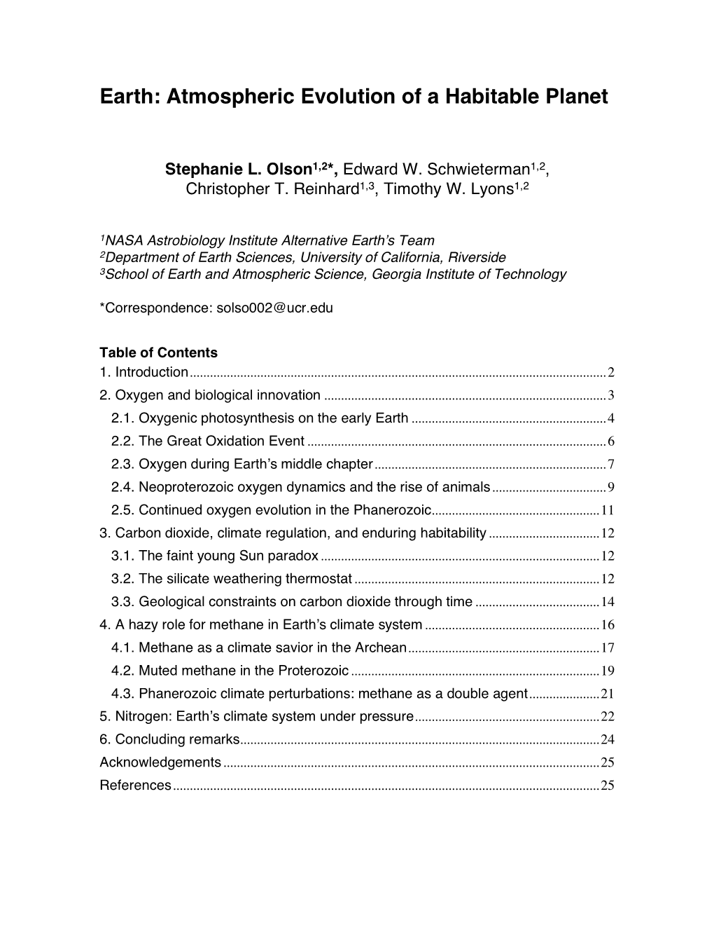 Earth: Atmospheric Evolution of a Habitable Planet